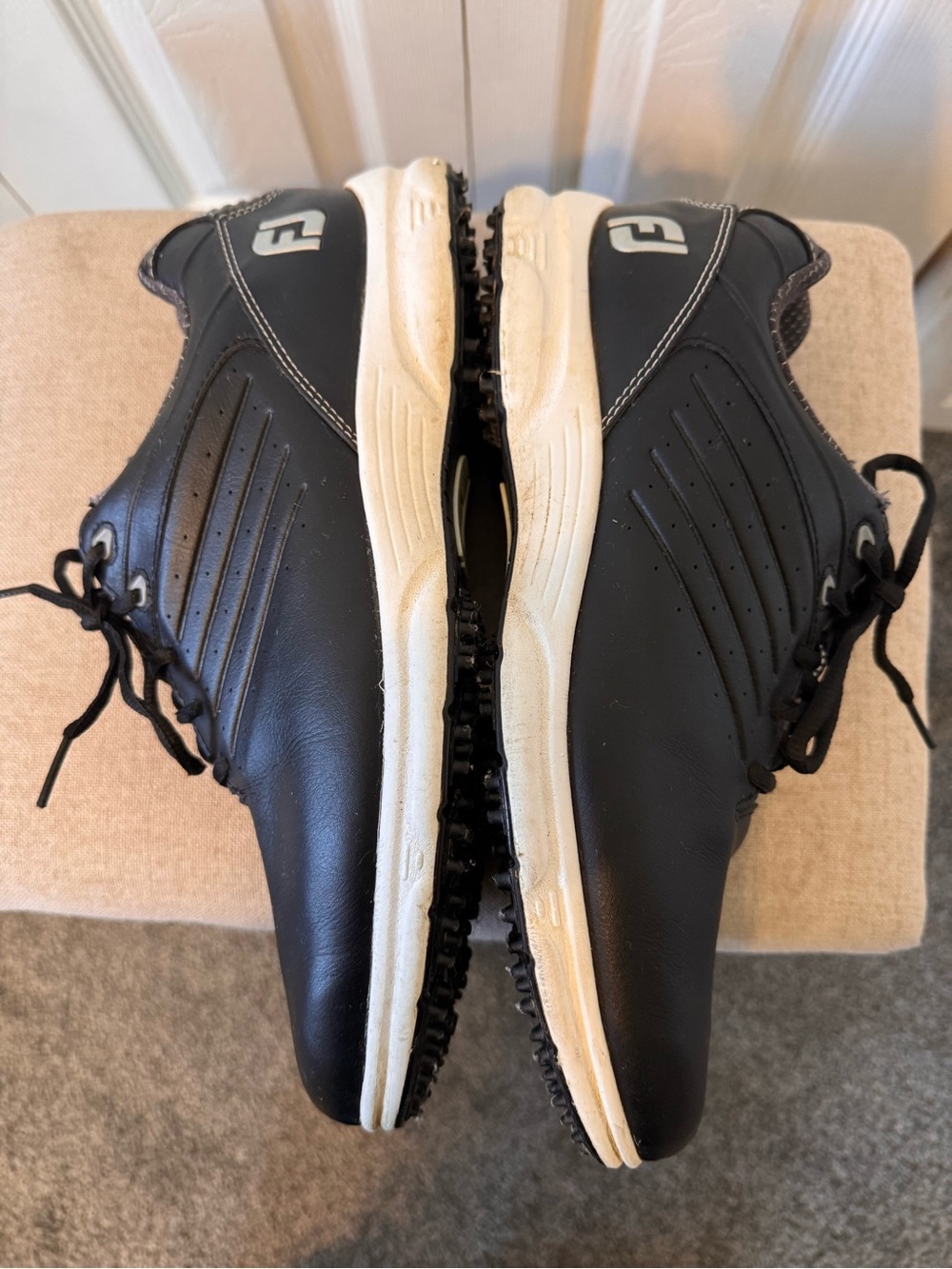 FootJoy FJ Men's Black Golf Tie Up Shoes Size 8.5 lightweight - Picture 8 of 12
